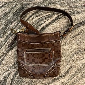 Coach Brown Signature Cross Body Bag
